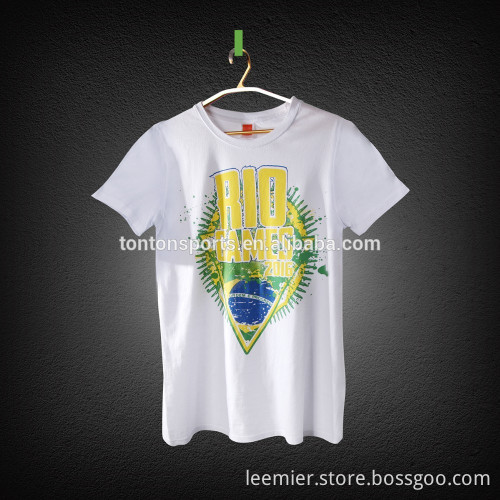 2016 wholesale 100% cotton screen printing tshirt